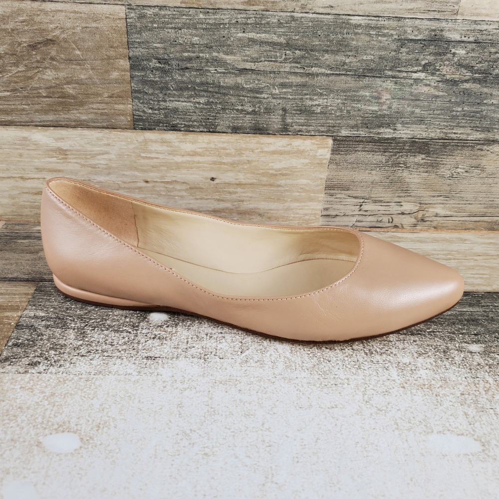 Nine West Speakup Womens Ballet Flats Sz 9 W Light Natural Slip On Pointed Toe